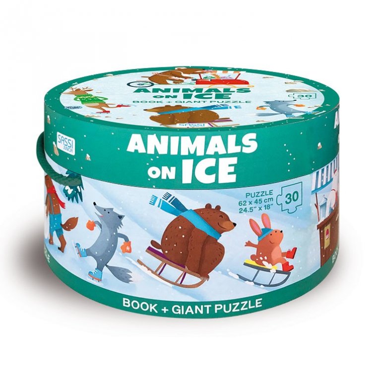 Állatok a jégen - óriás kirakó